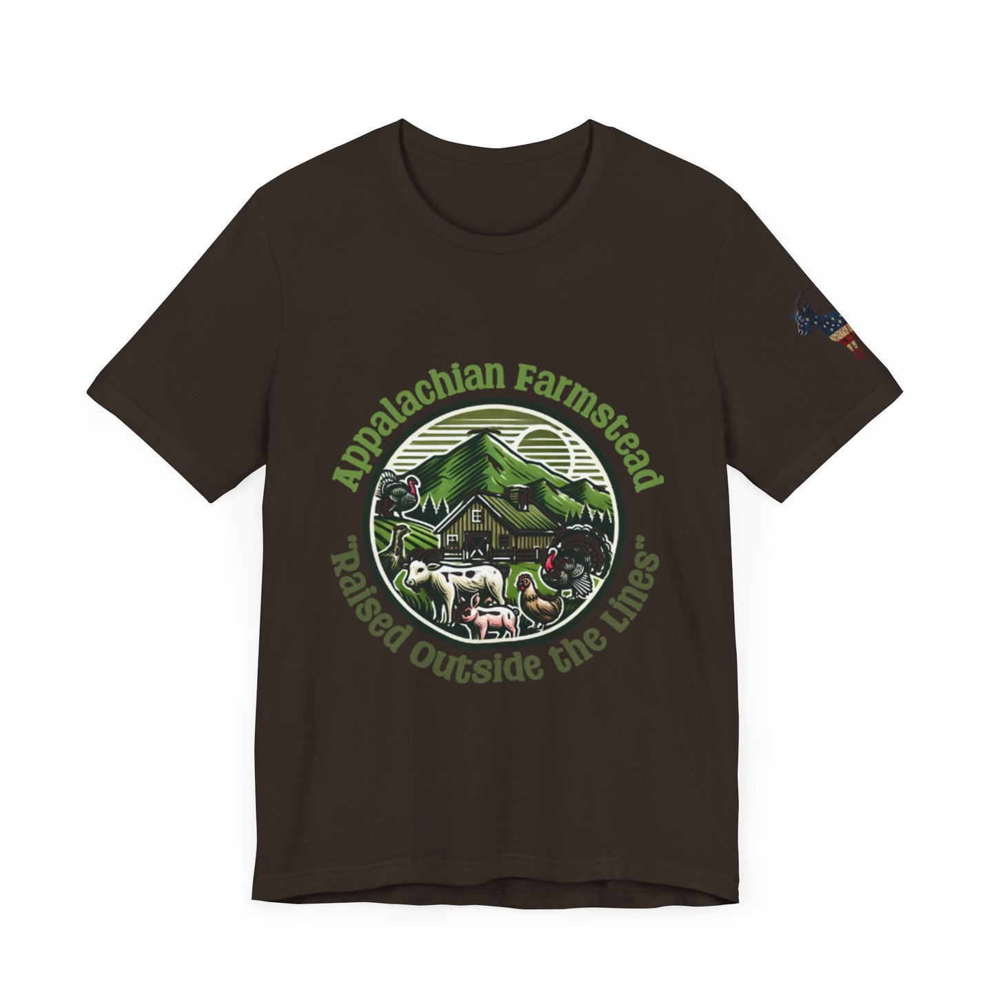 Appalachian Farmstead Logo, Raised Outside the Lines Tee
