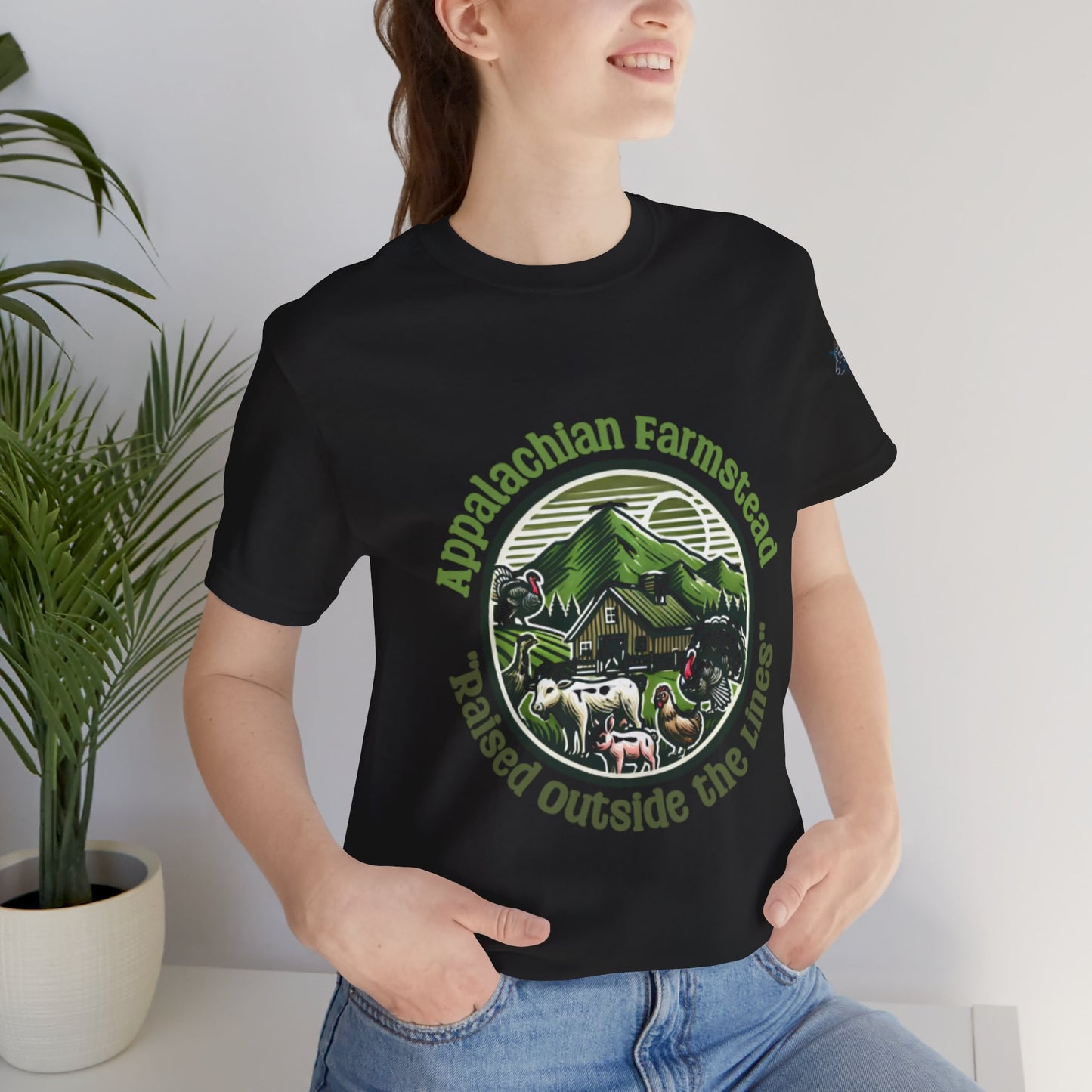 Appalachian Farmstead Logo, Raised Outside the Lines Tee