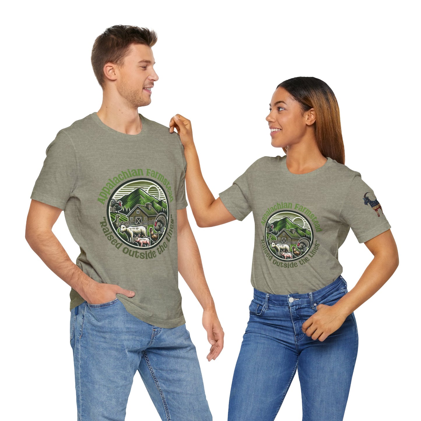 Appalachian Farmstead Logo, Raised Outside the Lines Tee