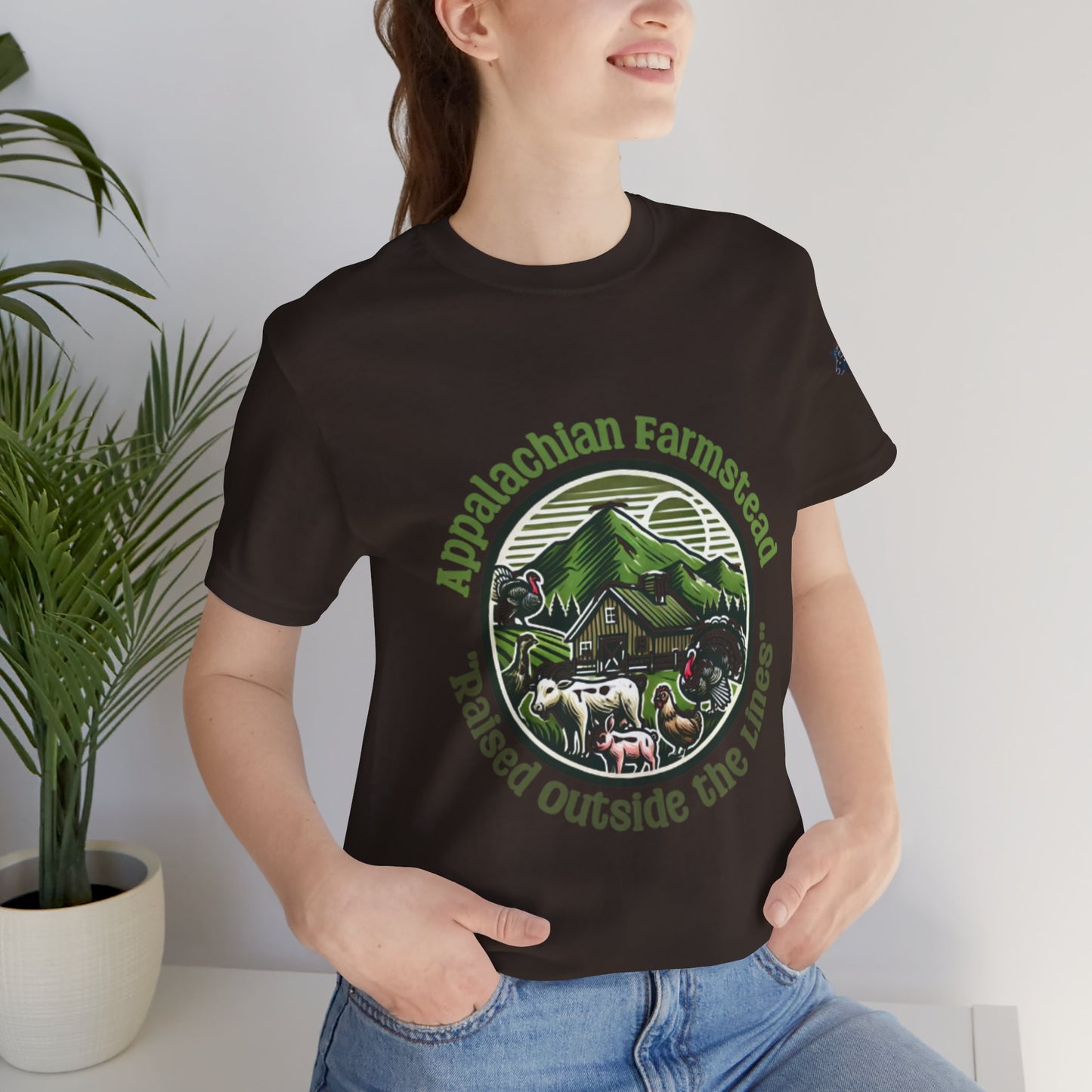 Appalachian Farmstead Logo, Raised Outside the Lines Tee
