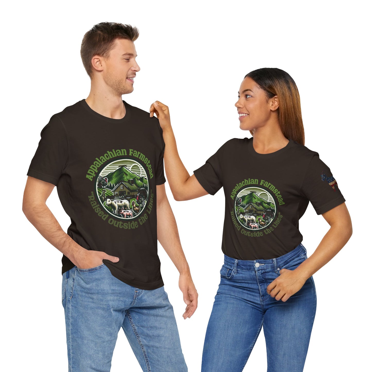 Appalachian Farmstead Logo, Raised Outside the Lines Tee