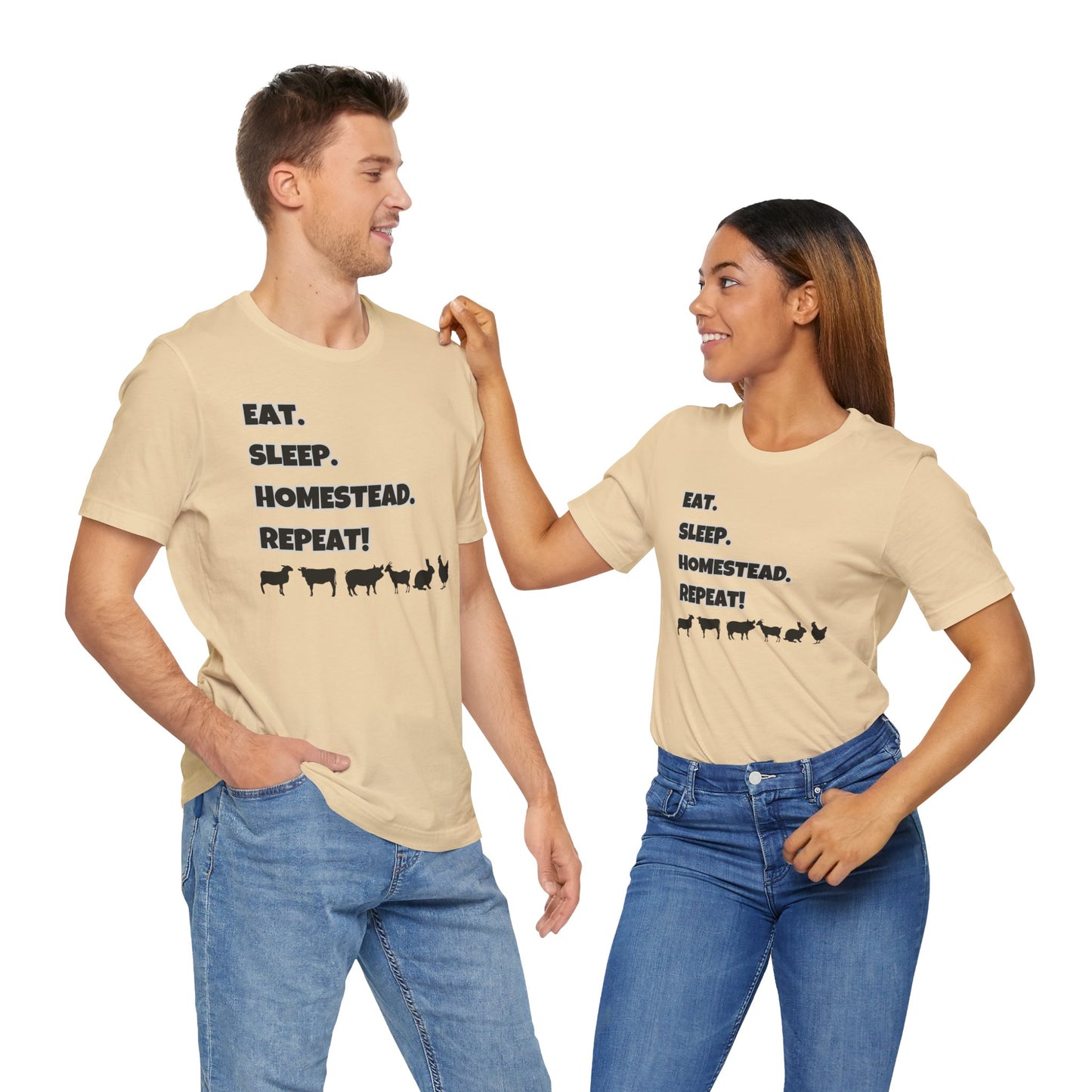 Eat. Sleep. Homestead. Repeat! T-Shirt