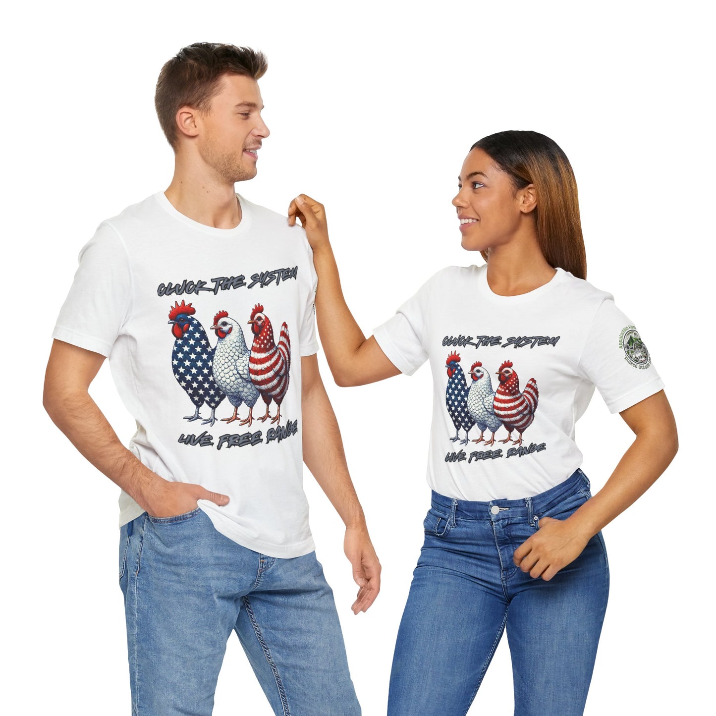 Cluck The System, Live Free Range! Tee