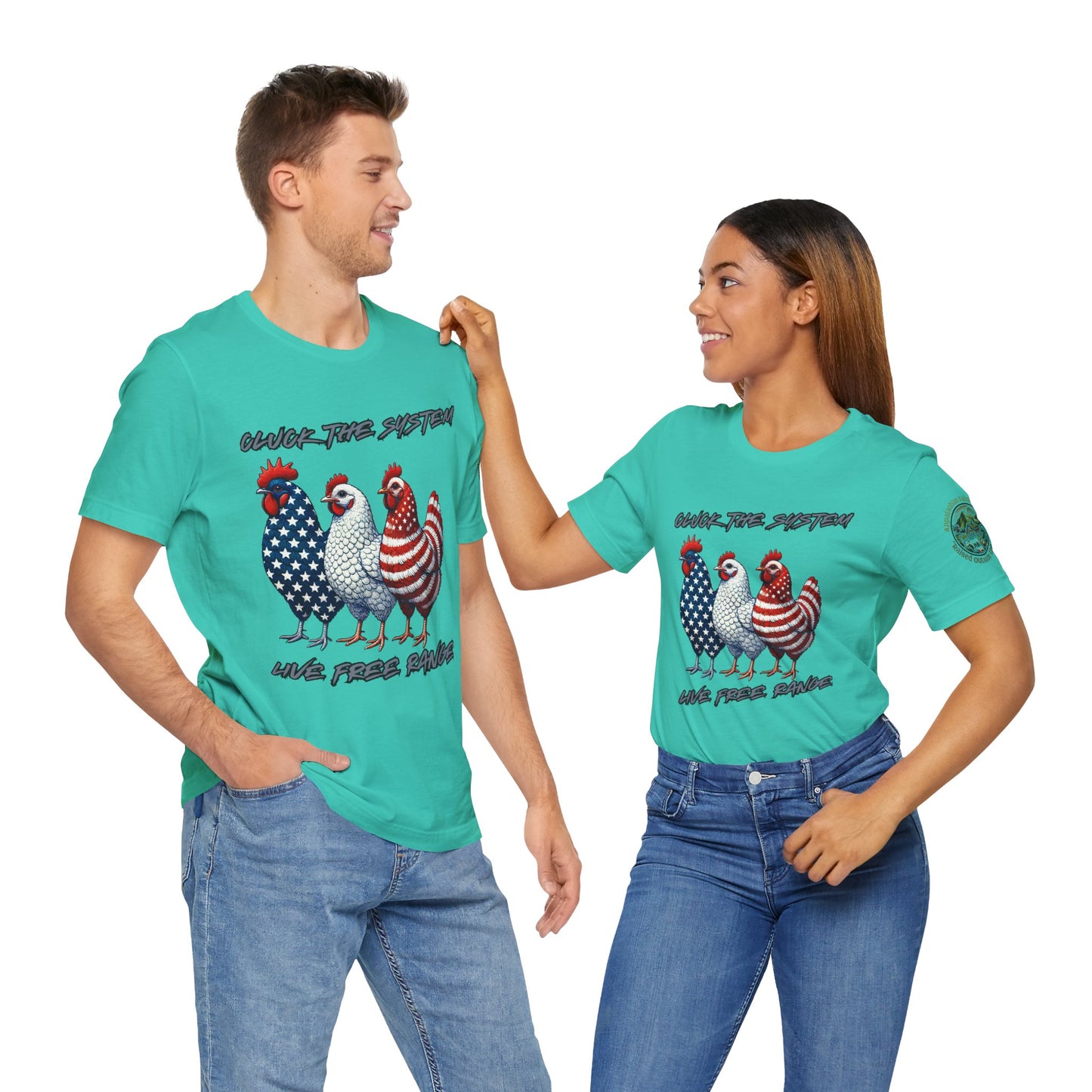 Cluck The System, Live Free Range! Tee
