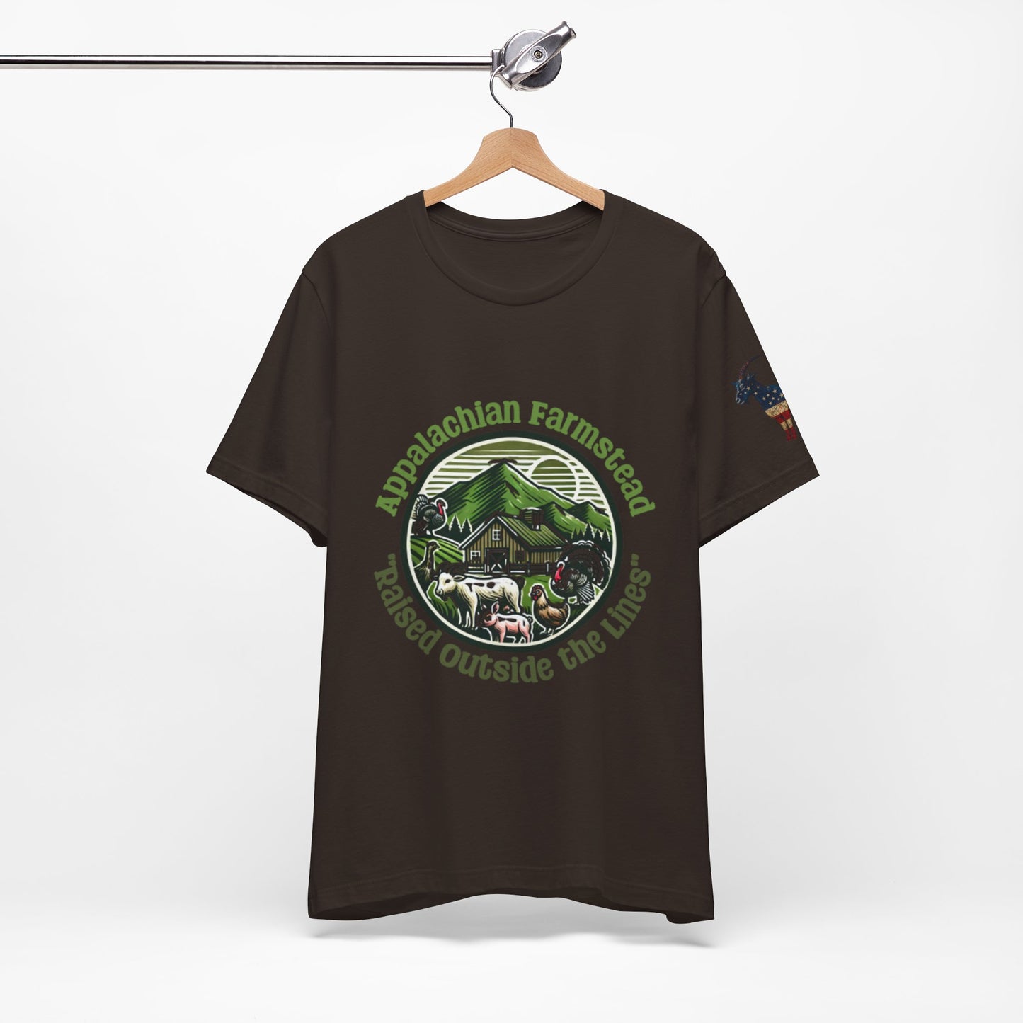 Appalachian Farmstead Logo, Raised Outside the Lines Tee