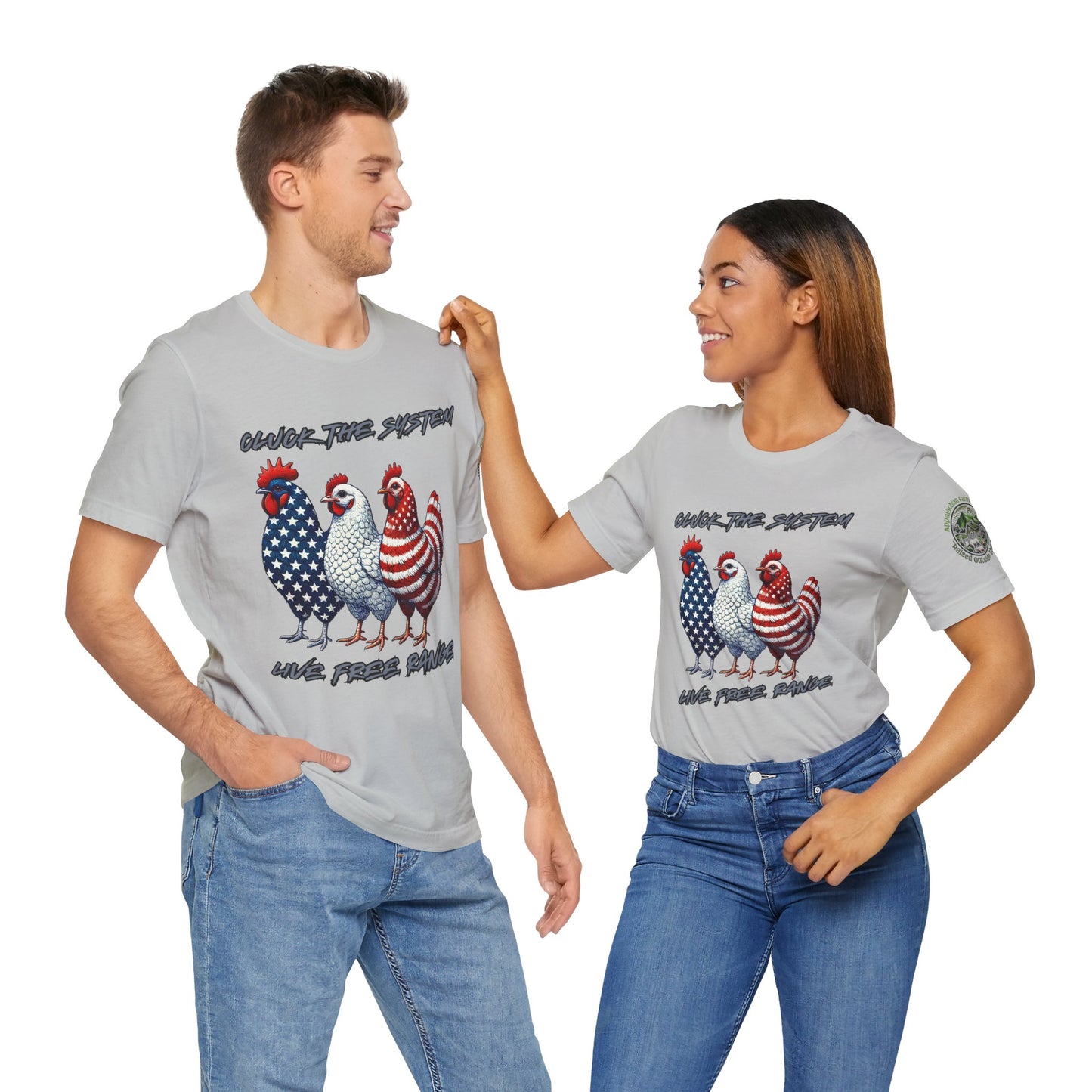 Cluck The System, Live Free Range! Tee