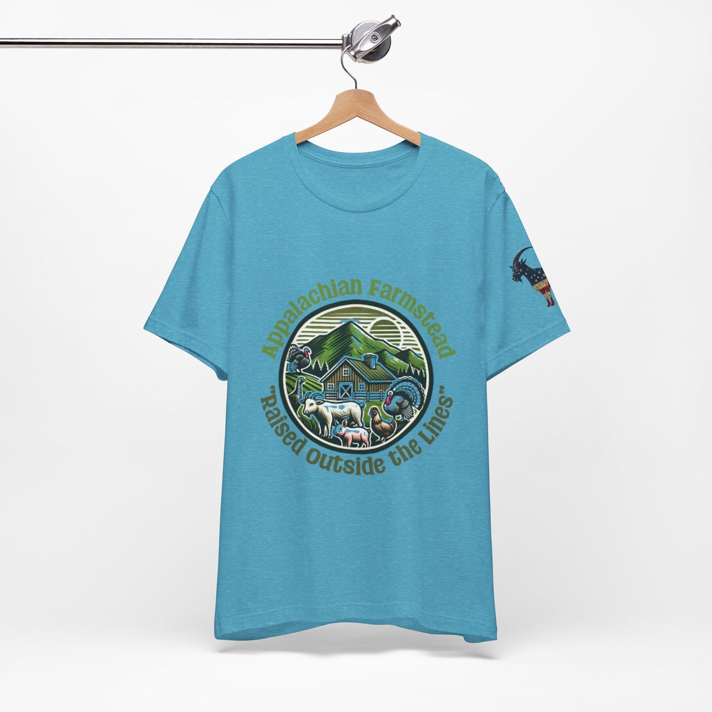 Appalachian Farmstead Logo, Raised Outside the Lines Tee