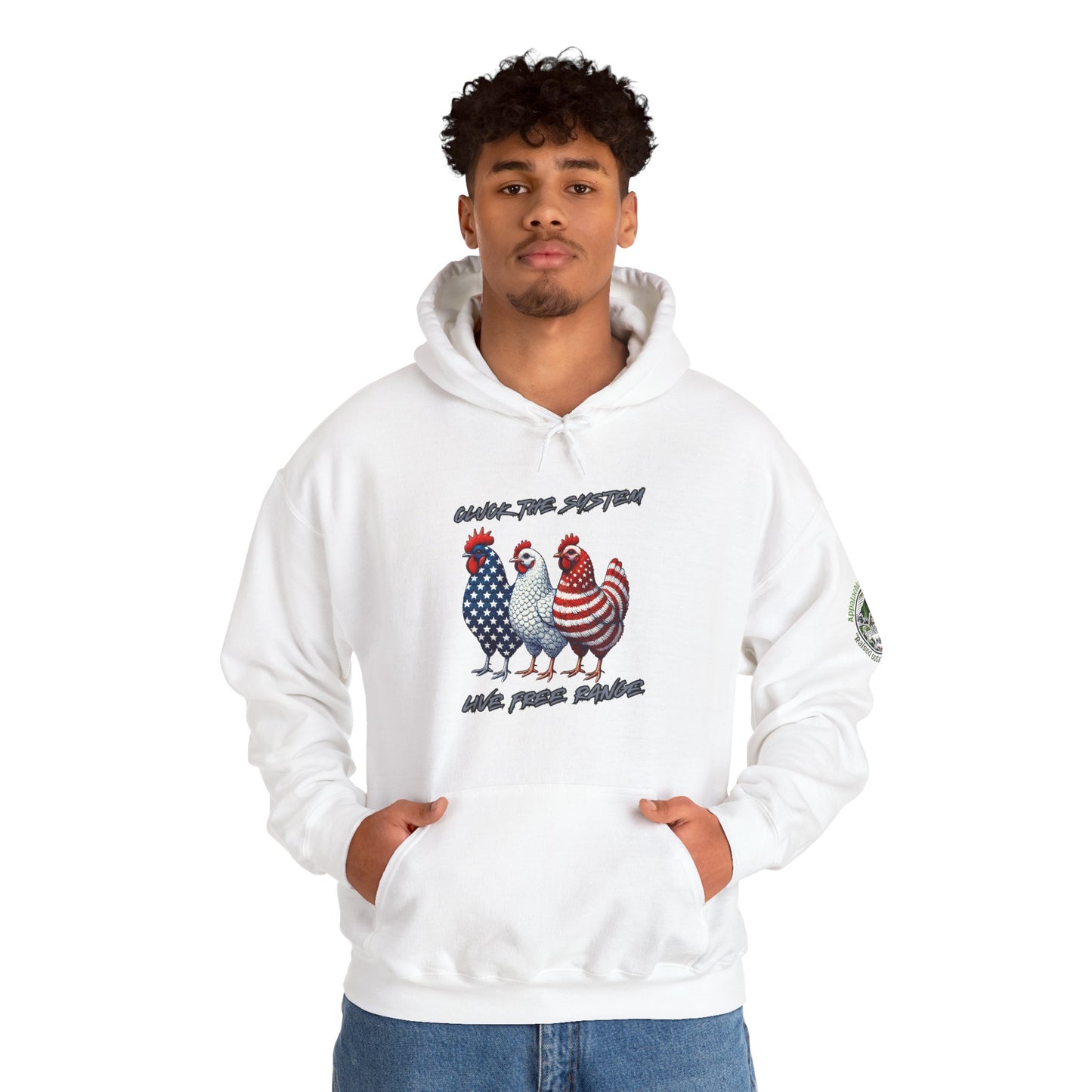 Cluck The System, Live Free Range! Hoodie