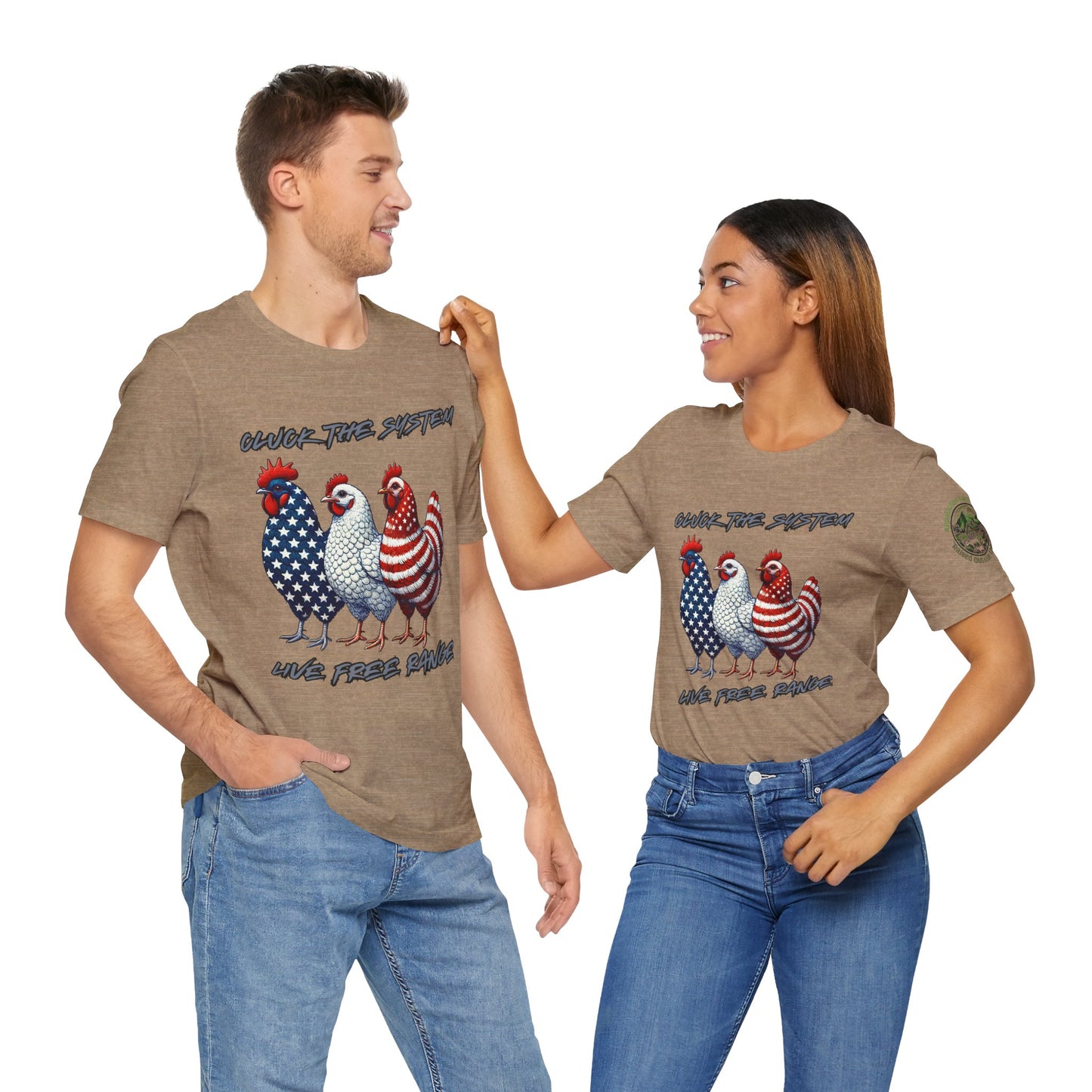 Cluck The System, Live Free Range! Tee