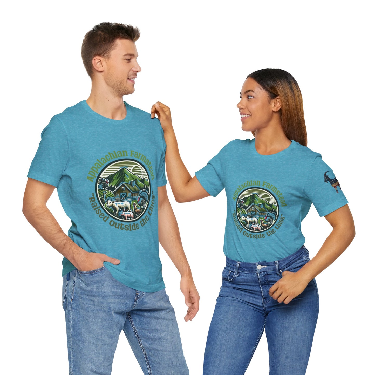 Appalachian Farmstead Logo, Raised Outside the Lines Tee