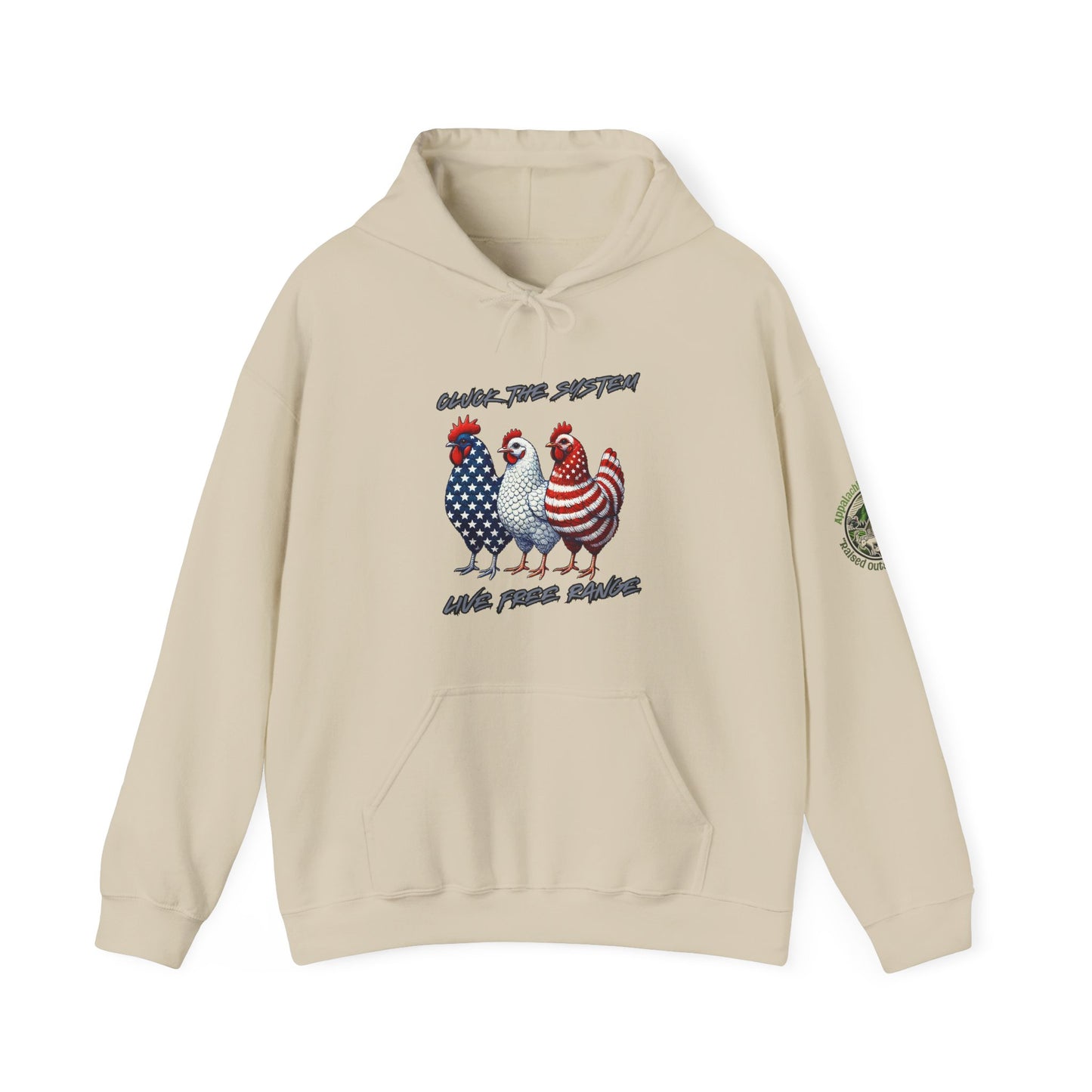 Cluck The System, Live Free Range! Hoodie