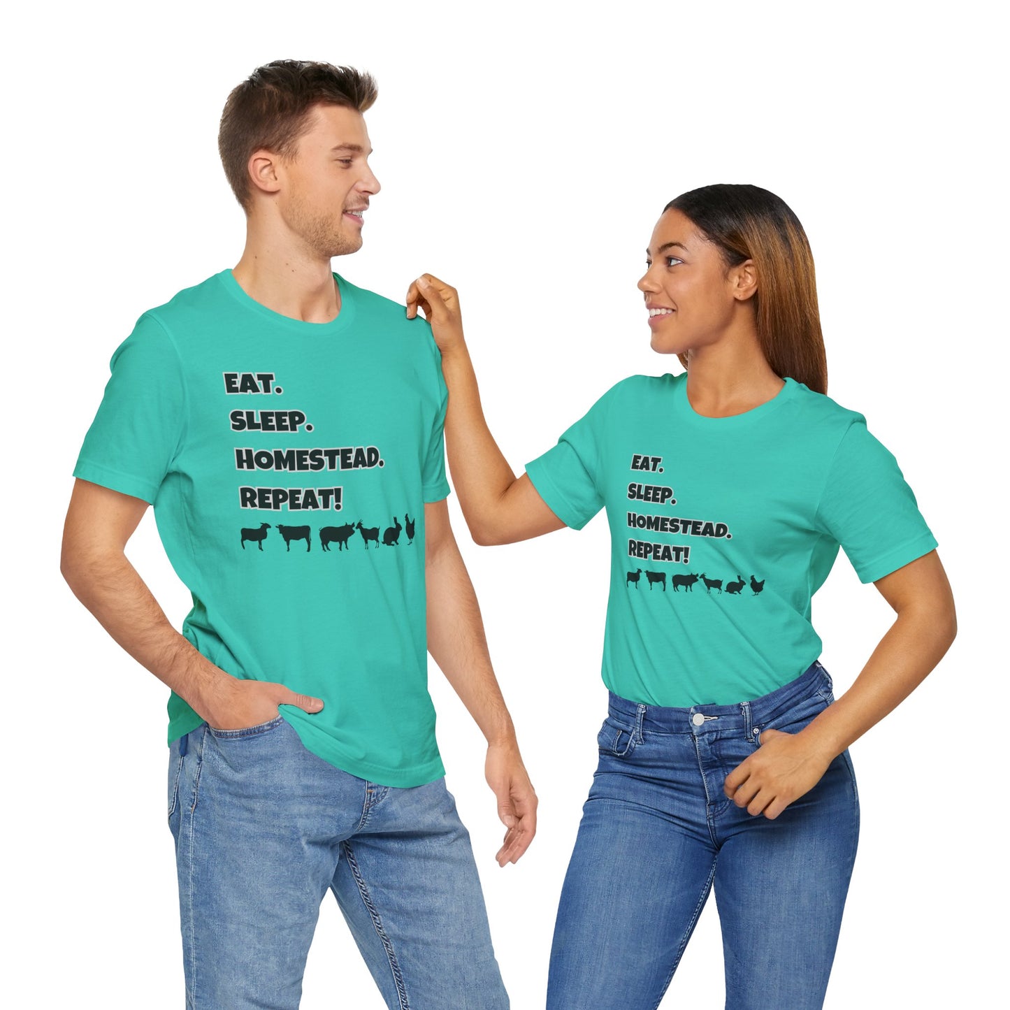 Eat. Sleep. Homestead. Repeat! T-Shirt