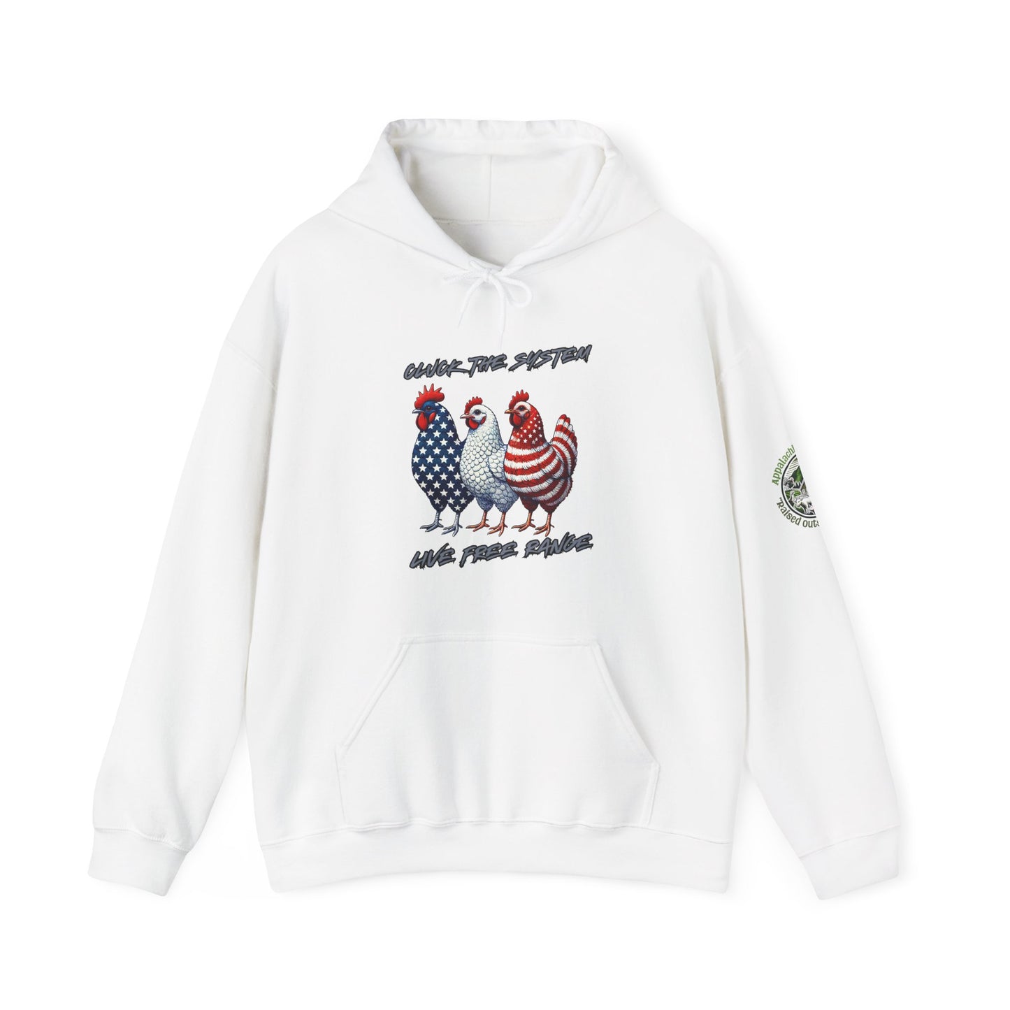 Cluck The System, Live Free Range! Hoodie