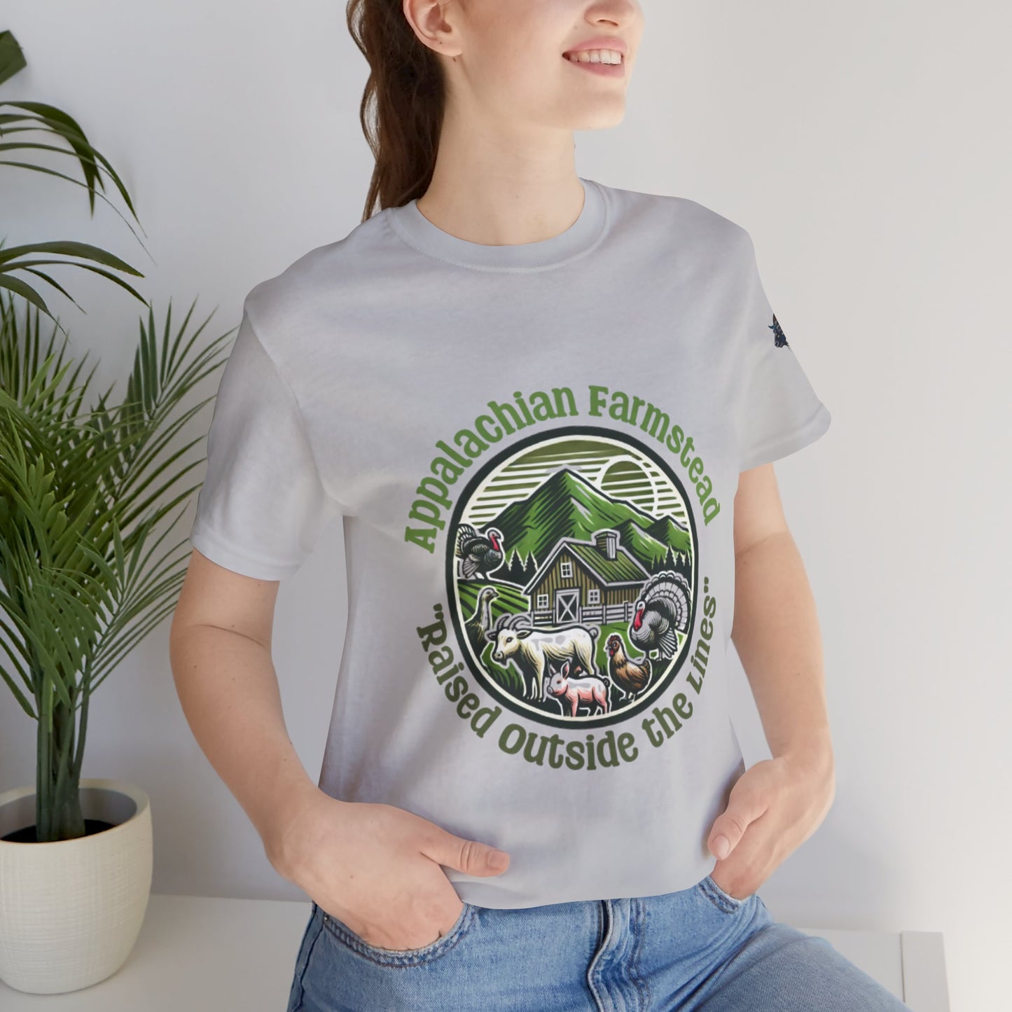 Appalachian Farmstead Logo, Raised Outside the Lines Tee
