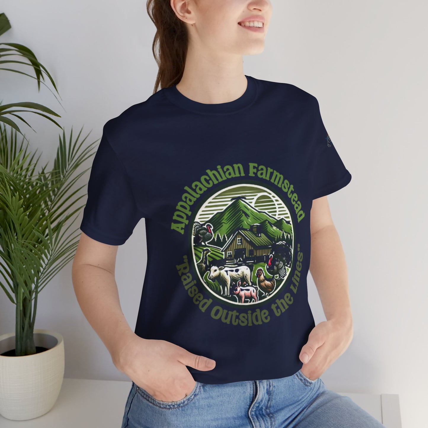 Appalachian Farmstead Logo, Raised Outside the Lines Tee