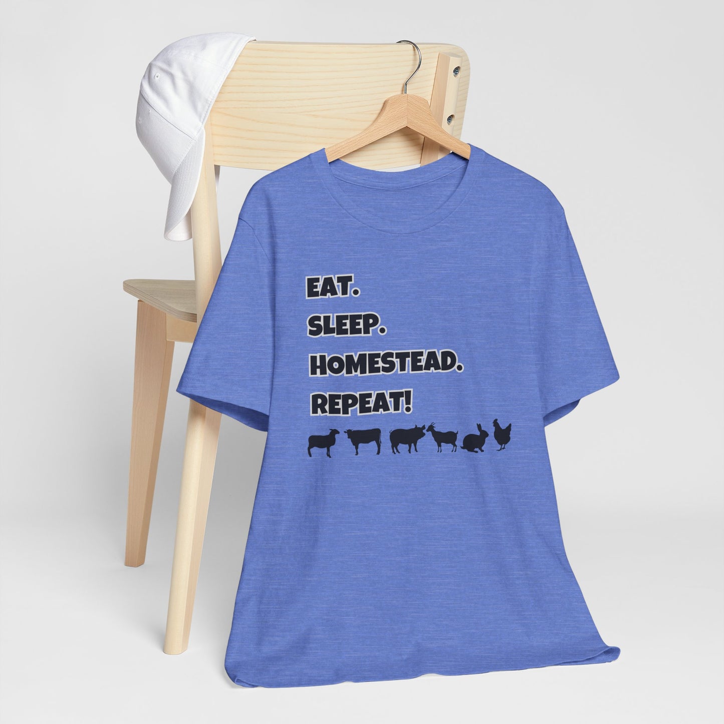 Eat. Sleep. Homestead. Repeat! T-Shirt