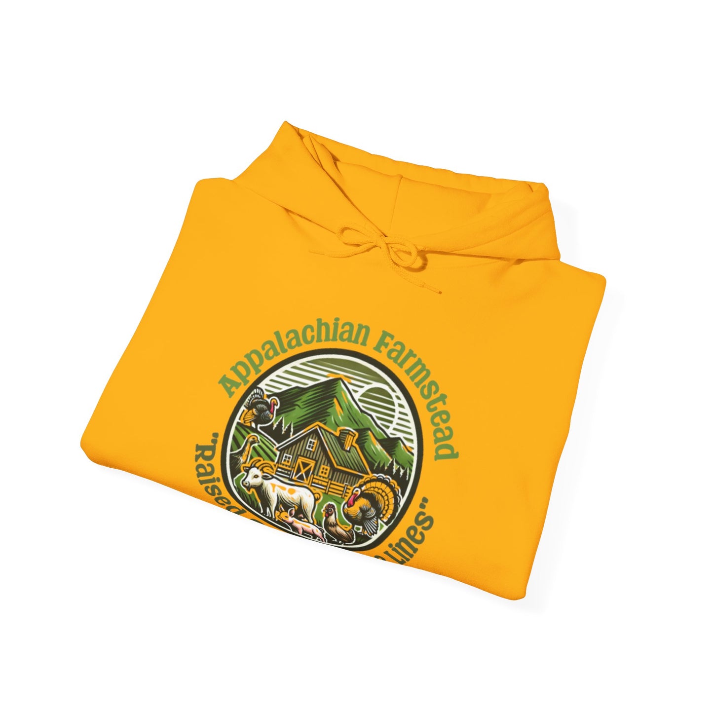 Appalachian Farmstead Logo, Raised Outside the Lines Hoodie
