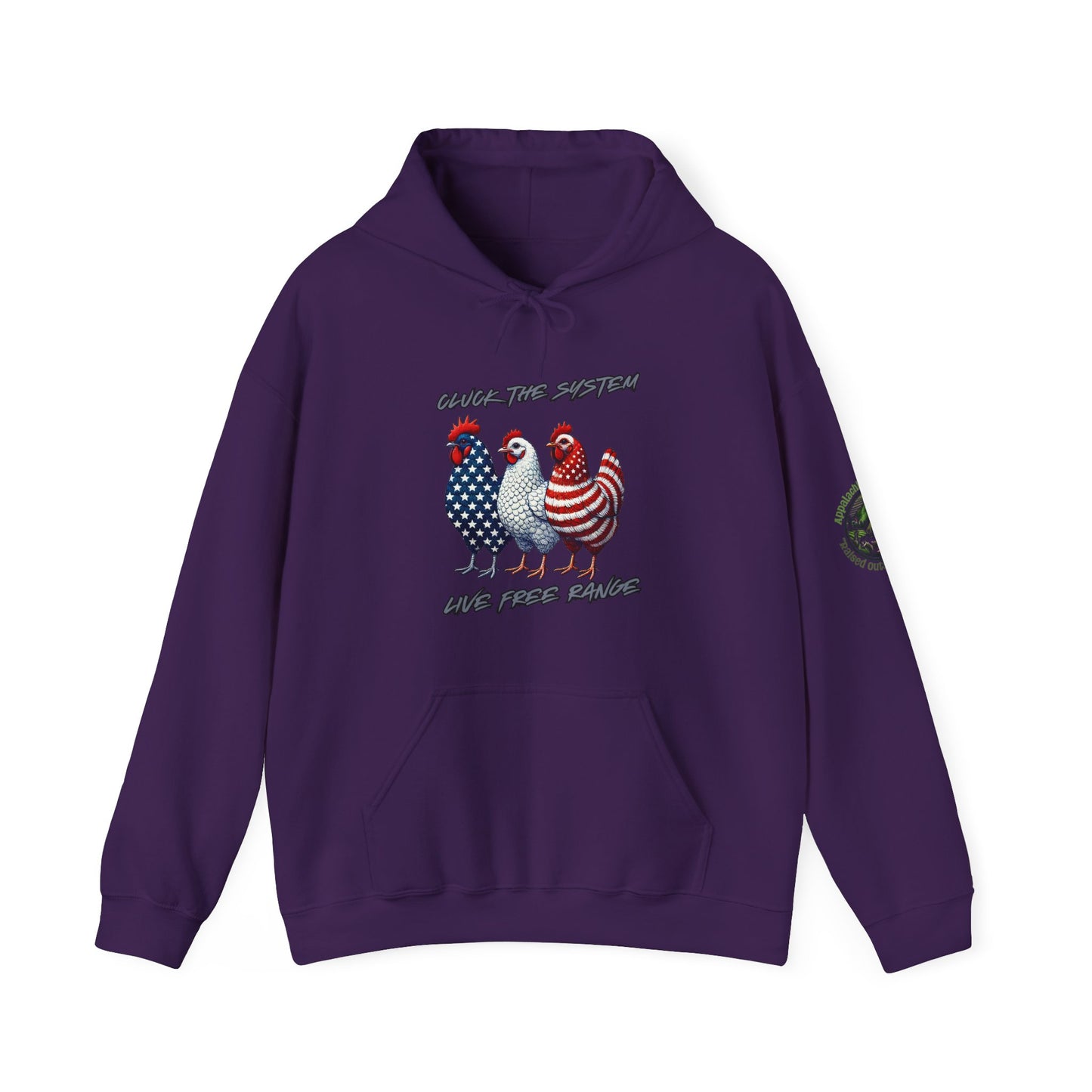Cluck The System, Live Free Range! Hoodie