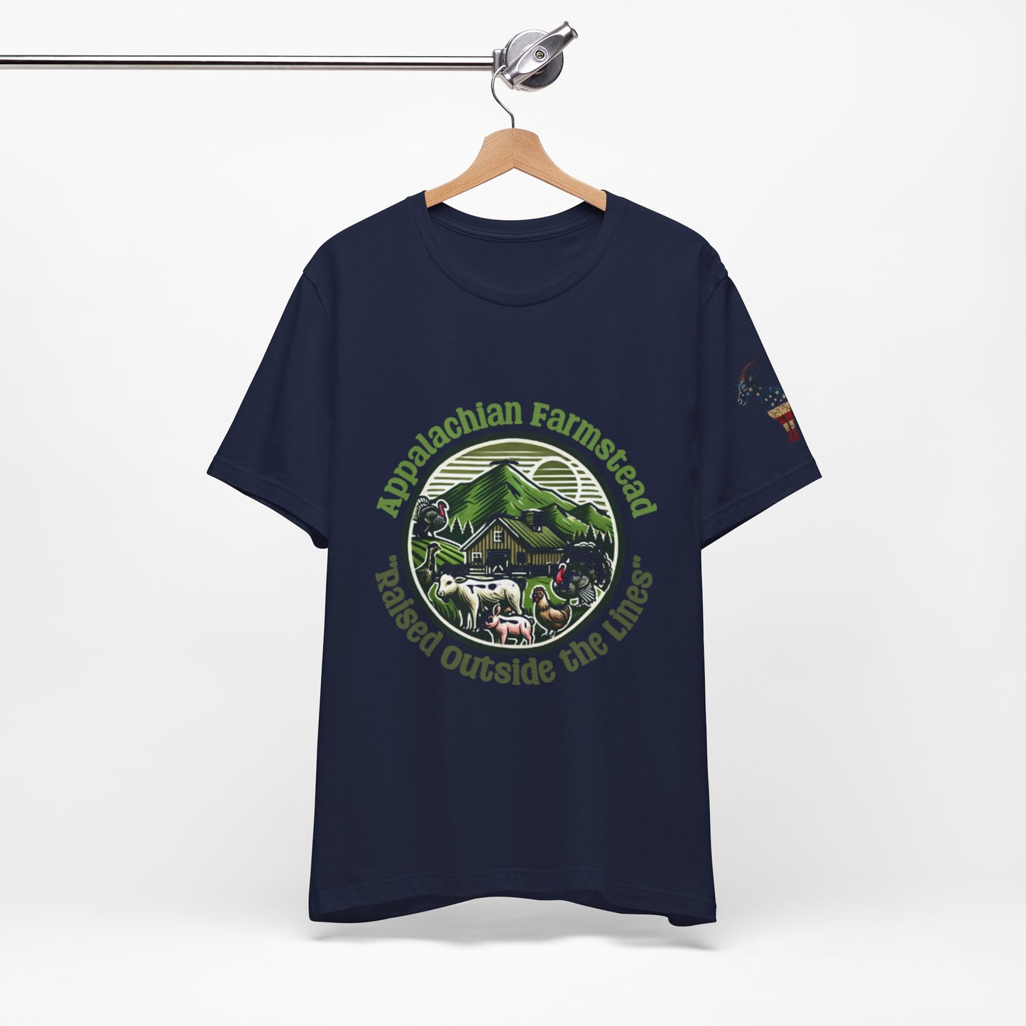 Appalachian Farmstead Logo, Raised Outside the Lines Tee