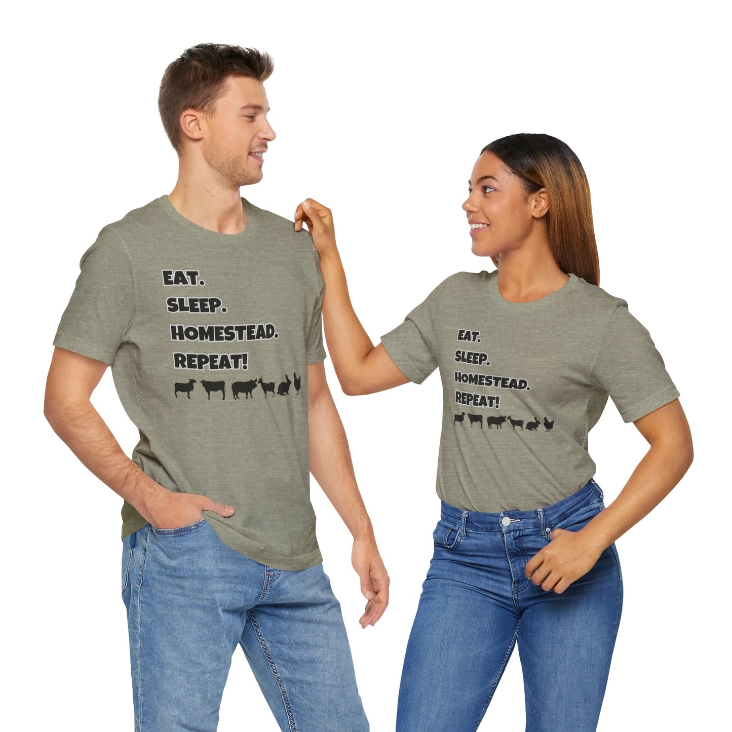 Eat. Sleep. Homestead. Repeat! T-Shirt