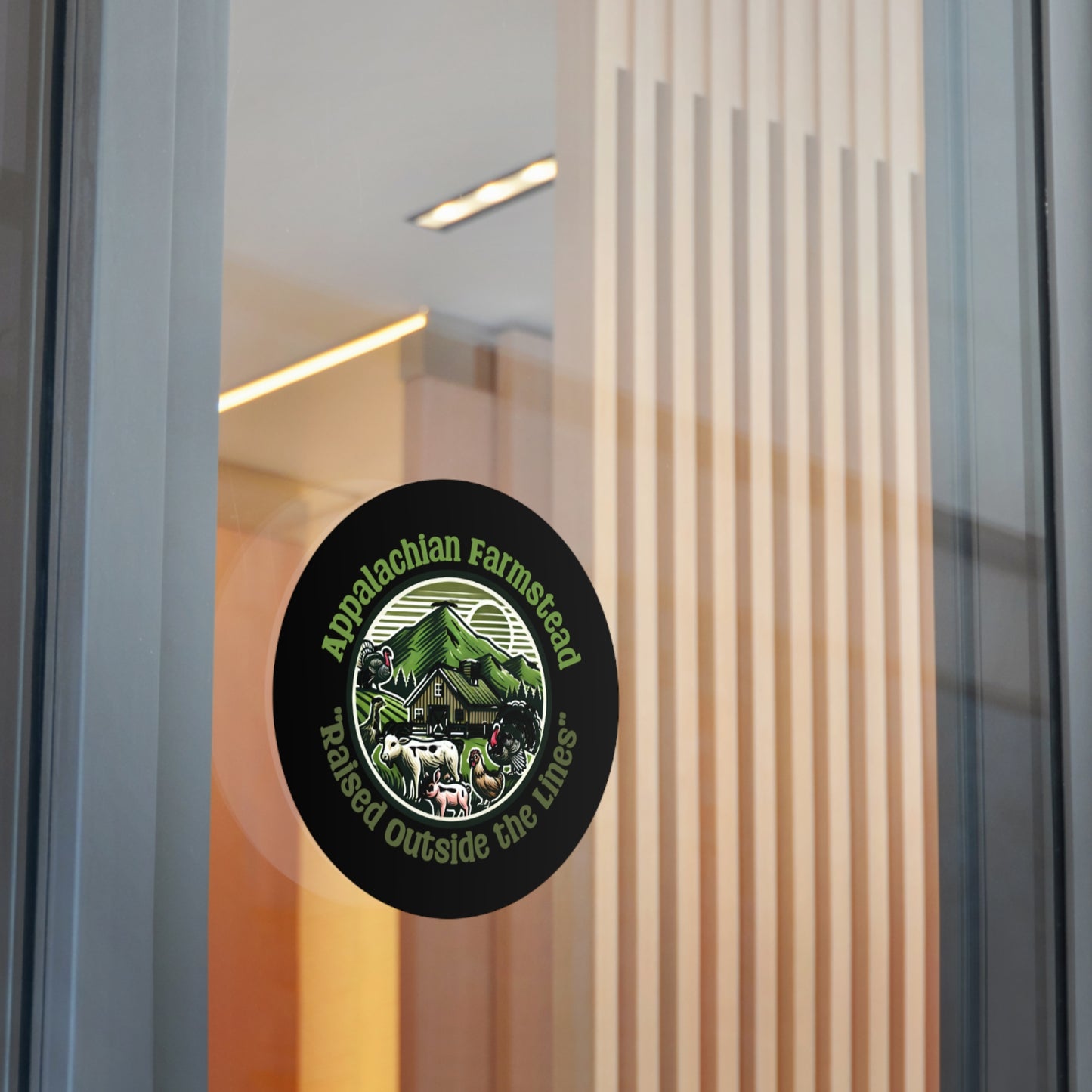 Appalachian Farmstead Round Sticker – Raised Outside The Lines