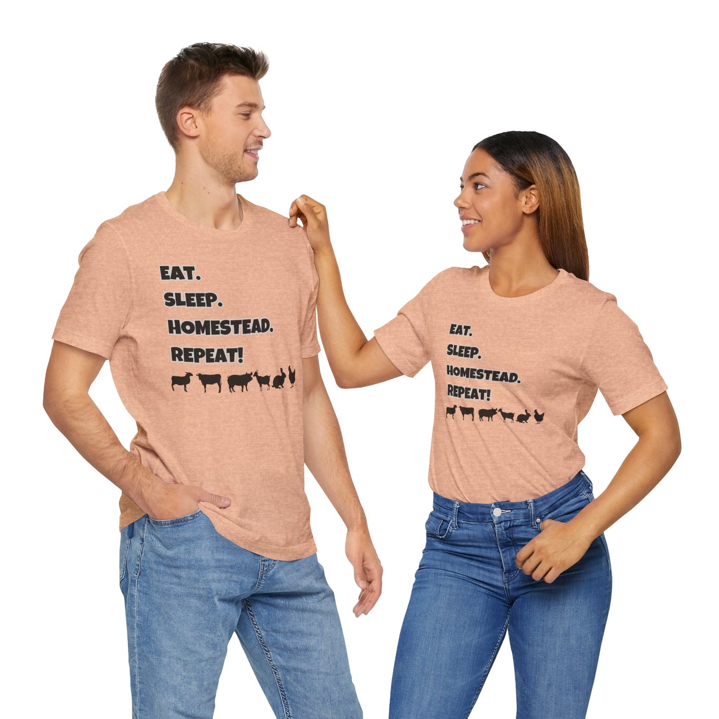 Eat. Sleep. Homestead. Repeat! T-Shirt