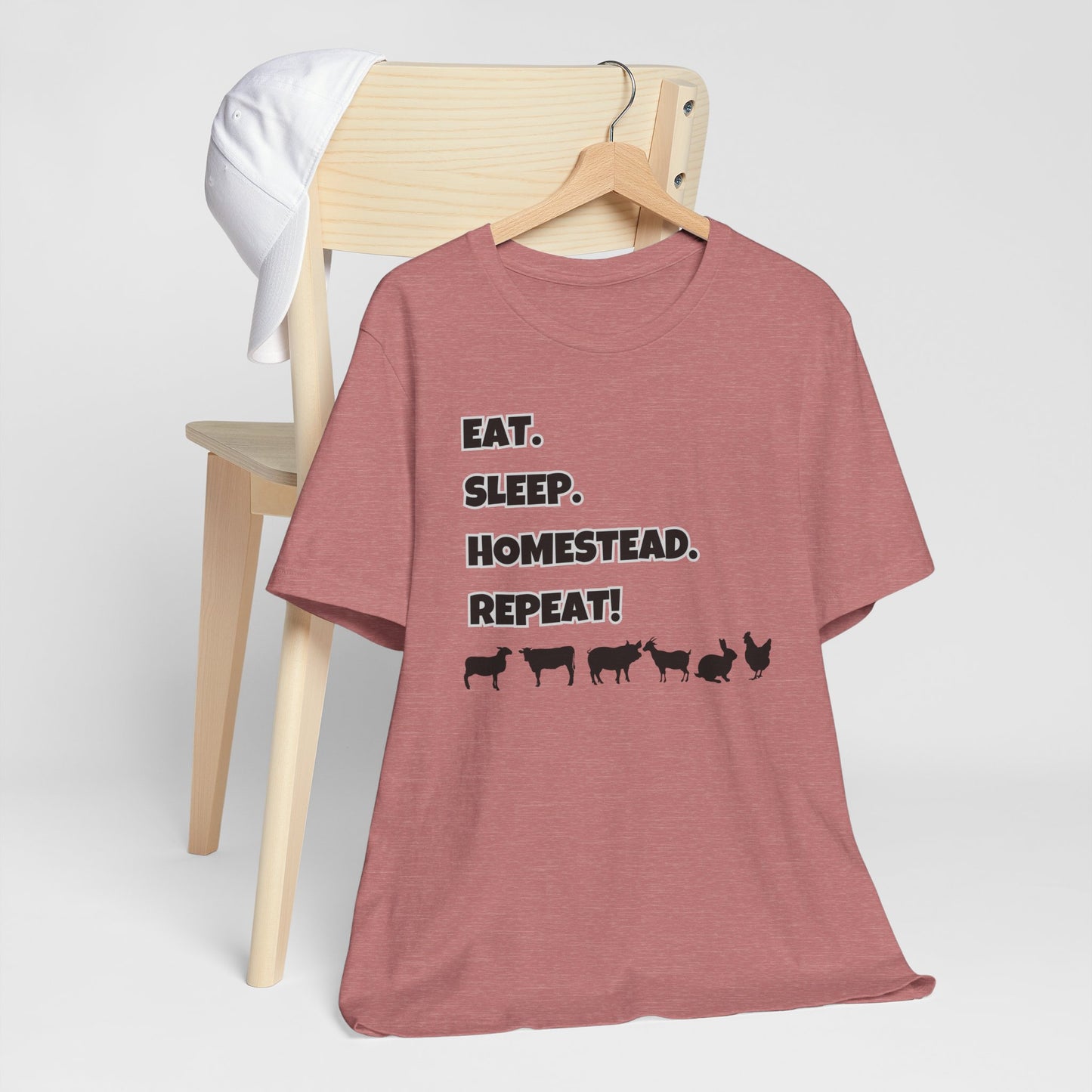 Eat. Sleep. Homestead. Repeat! T-Shirt