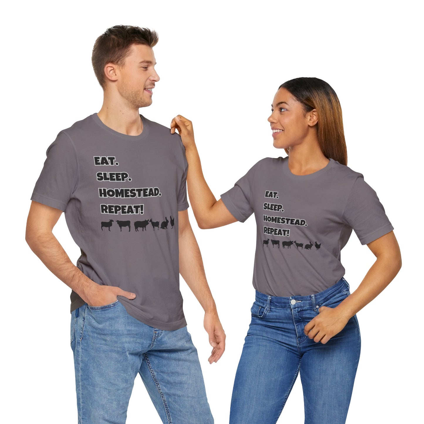 Eat. Sleep. Homestead. Repeat! T-Shirt