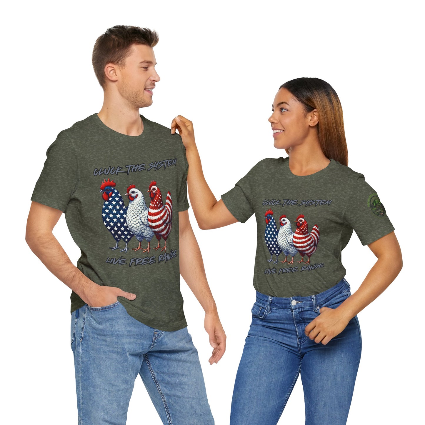 Cluck The System, Live Free Range! Tee
