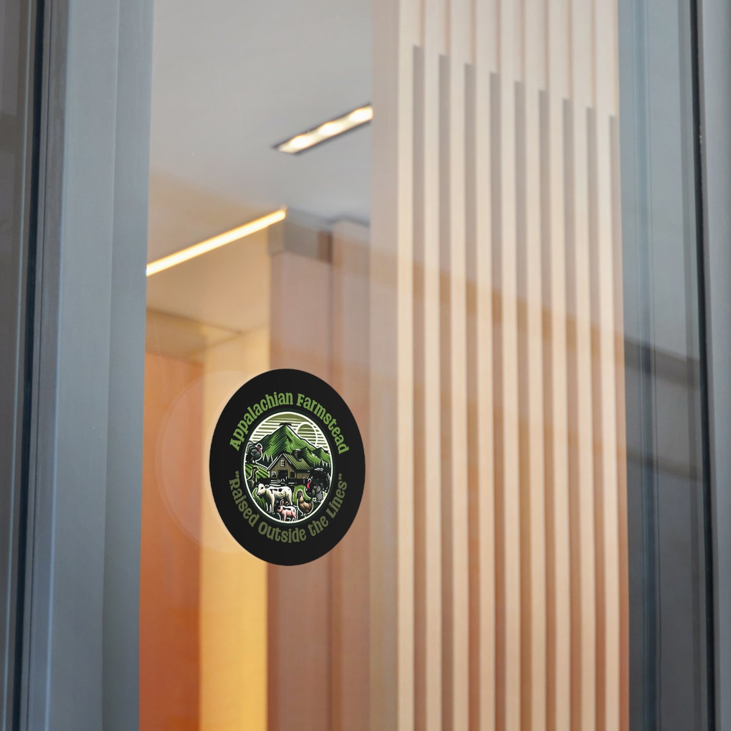 Appalachian Farmstead Round Sticker – Raised Outside The Lines