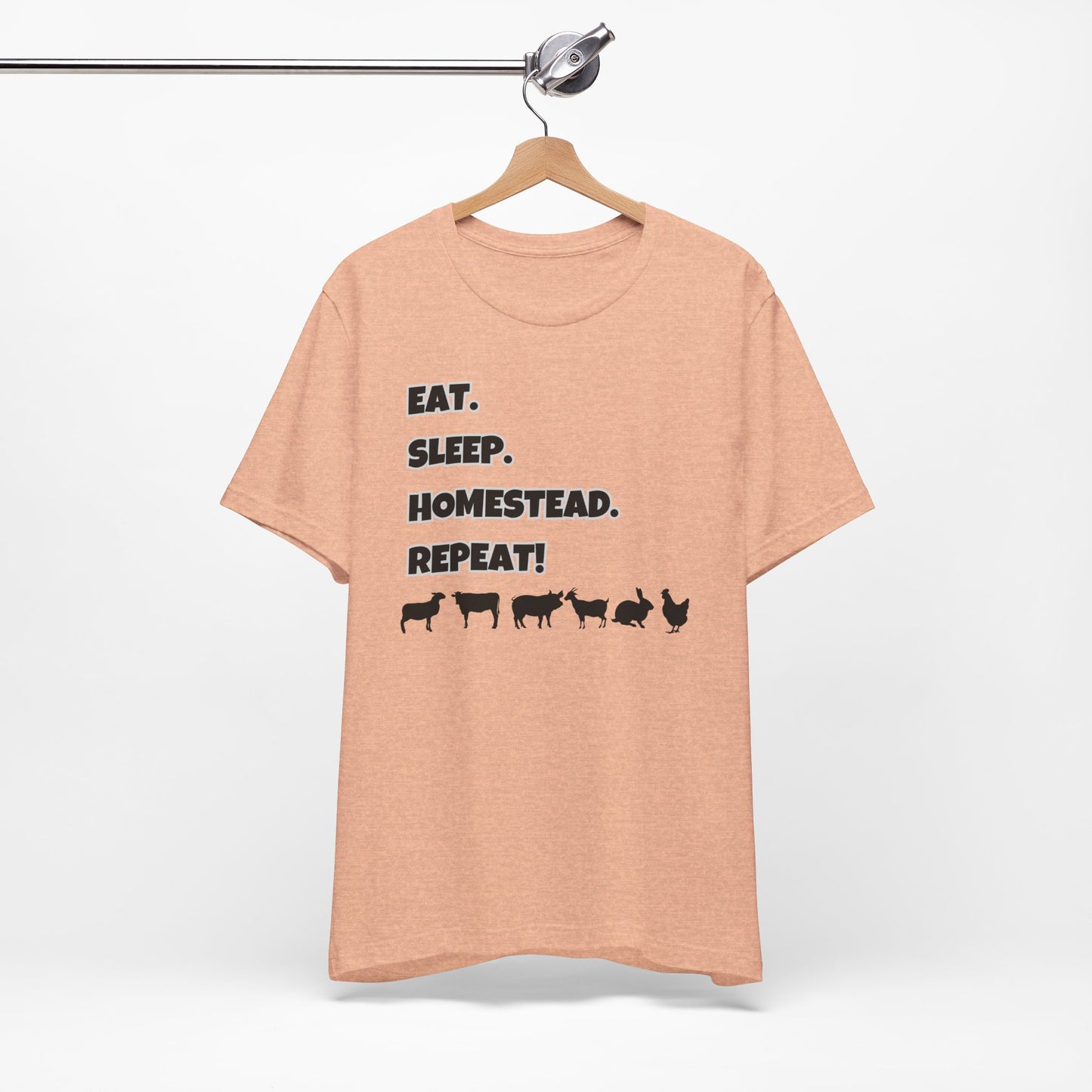 Eat. Sleep. Homestead. Repeat! T-Shirt