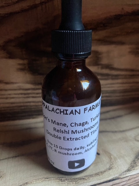 4-Mushroom Double Extracted Tincture – 2oz