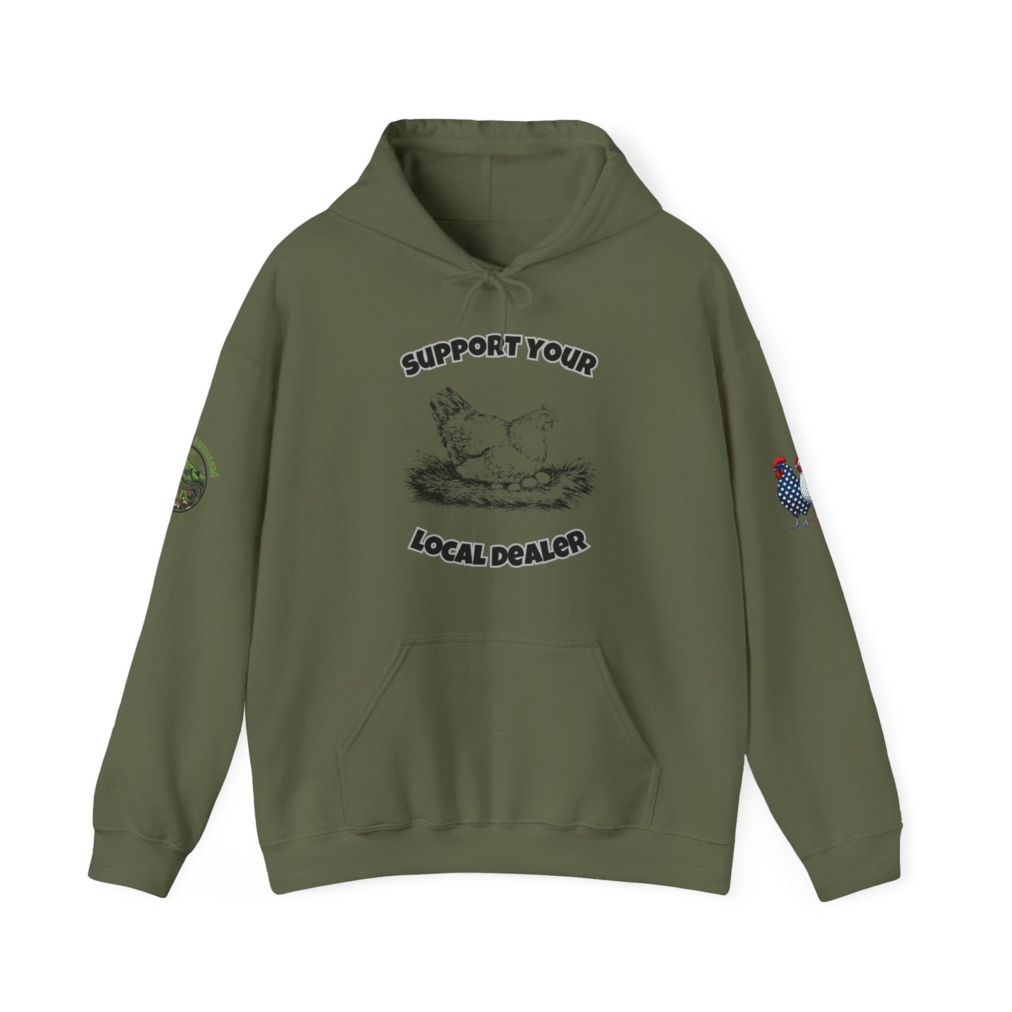 Your Local Dealer' farm humor design OD Green