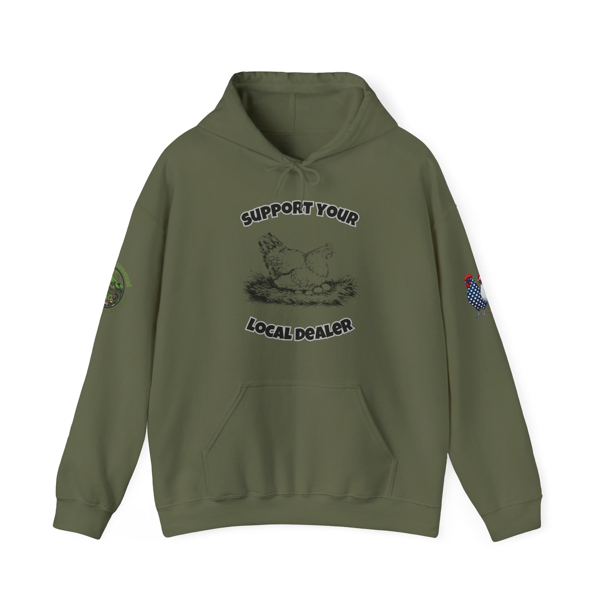 Your Local Dealer' farm humor design OD Green