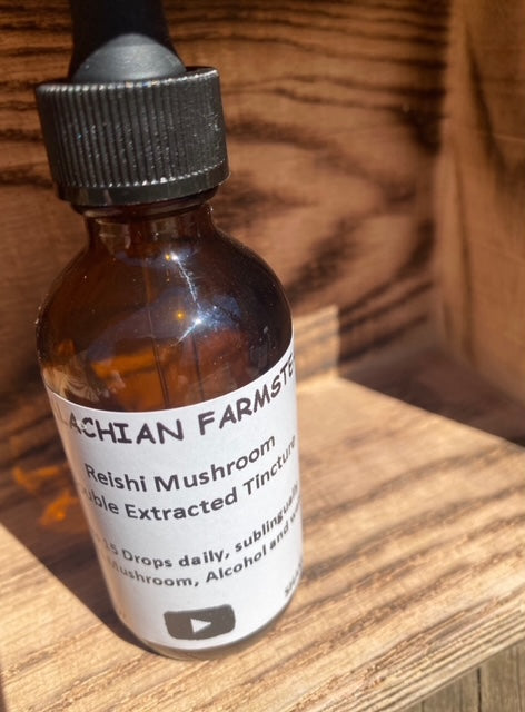 2 oz Reishi Mushroom Double-Extracted Tincture – Stress Relief & Immune Support